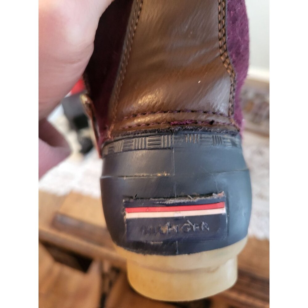 Tommy Hilfiger Women's Waterproof Ankle  Duck Boots 6 Lace Up Zip Gorpcore Rain - Picture 10 of 10